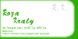 roza kraly business card